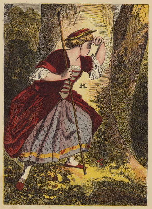 Little Bo-Peep (kolorowy grawerunek) autorstwa English School