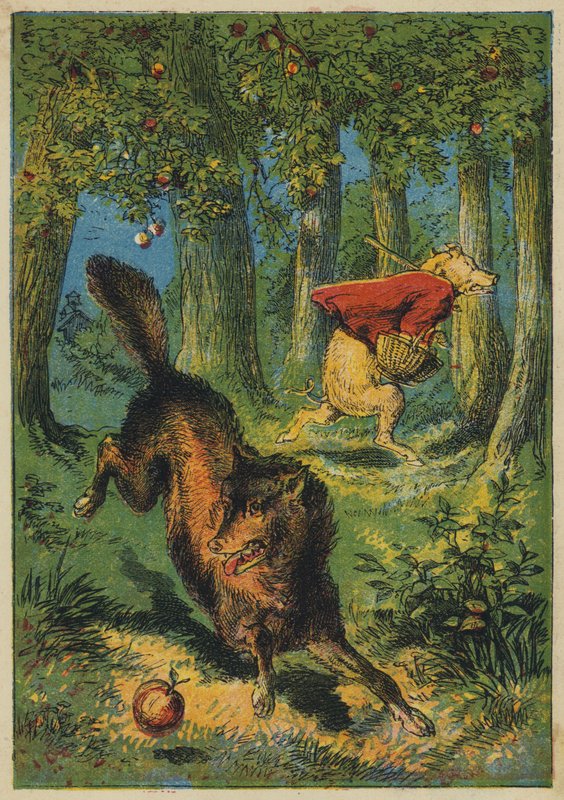 Ucieczka małej świnki (kolorowa litografia) autorstwa English School