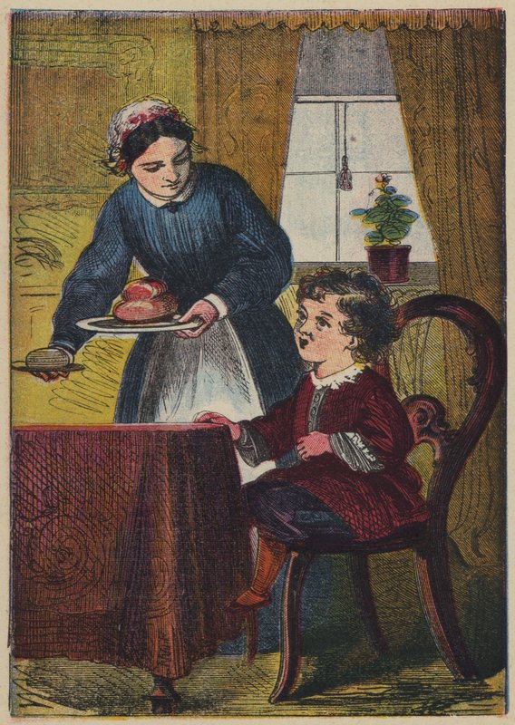 Mały Tommy Tucker (kolorowa litografia) autorstwa English School