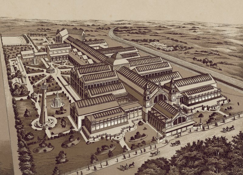 Liverpool: Wystawa statków 1886 (litografia) autorstwa English School