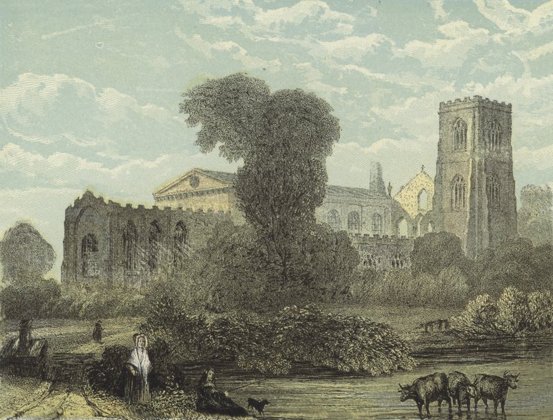 Katedra w Llandaff, widok na północny wschód autorstwa English School