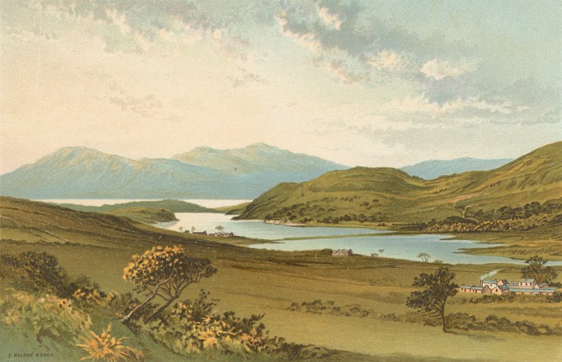 Loch Fad, Bute - Arran w oddali autorstwa English School