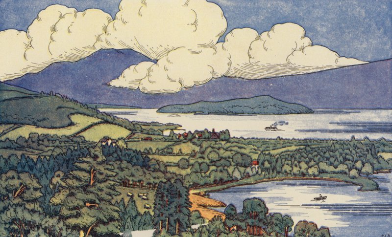 Loch Lomond (kolor lito) autorstwa English School