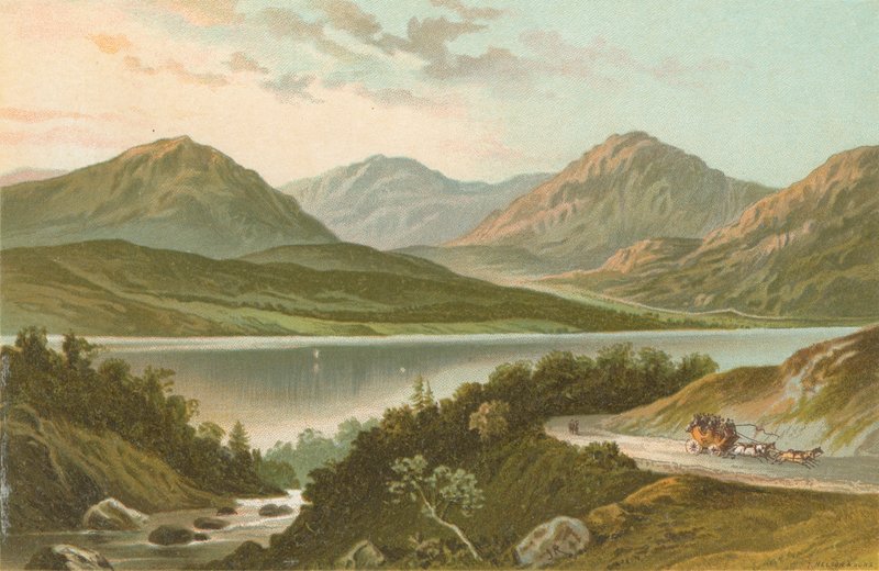 Loch Lomond od drogi do Stronaclacher autorstwa English School