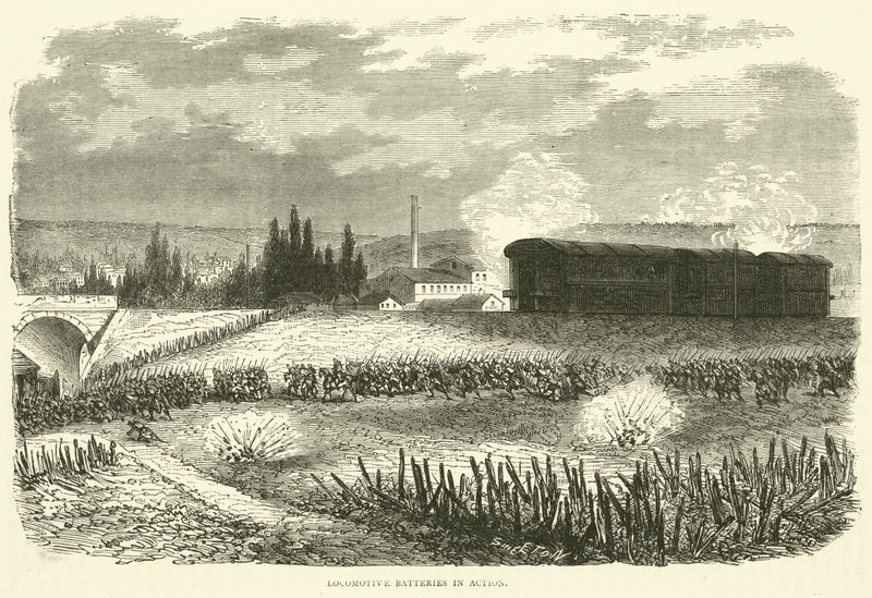 Baterie lokomotyw w akcji, listopad 1870 autorstwa English School