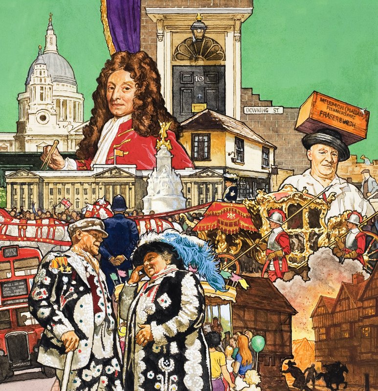 London Montage (gwasz na papierze) autorstwa English School