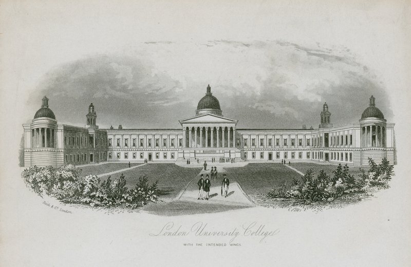 London University College, z zamierzonymi skrzydłami autorstwa English School