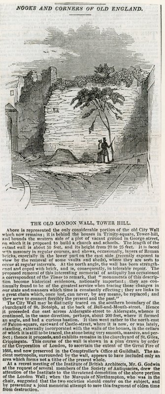 Londyński Mur - Tower Hill autorstwa English School