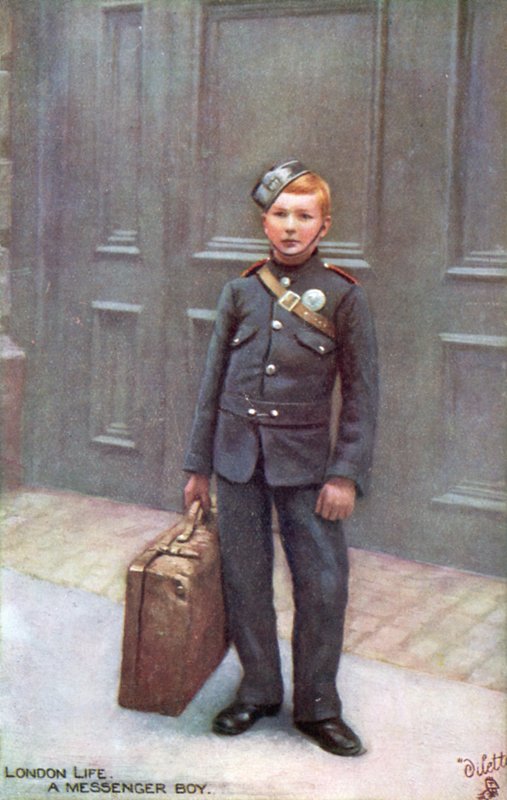 Posłaniec z Londynu (kolor lito) autorstwa English School