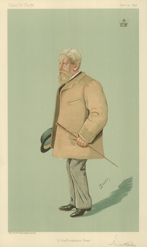 Lord Arthur Wrottesley, Peer Staffordshire, 20 czerwca 1895, rysunek Vanity Fair autorstwa English School