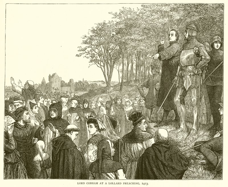 Lord Cobham na Lollard Preaching, 1413 autorstwa English School