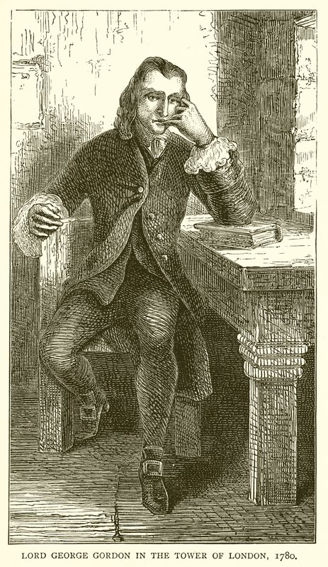 Lord George Gordon w Tower of London, 1780 autorstwa English School