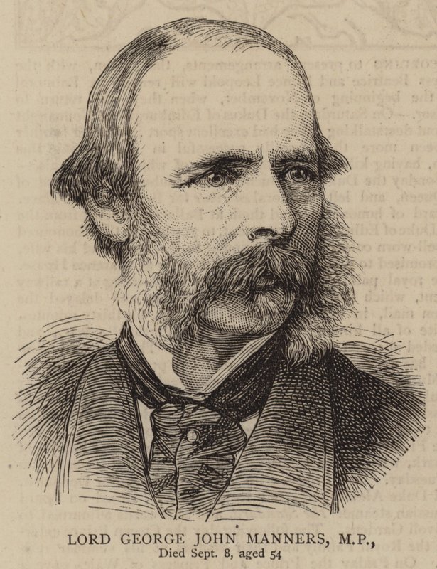 Lord George John Manners, MP (grawerowanie) autorstwa English School