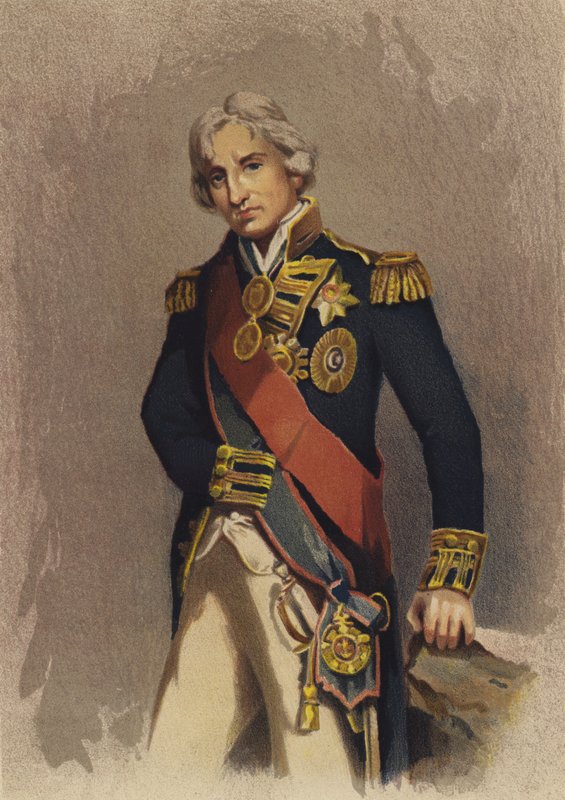 Lord Nelson (kolorowa litografia) autorstwa English School