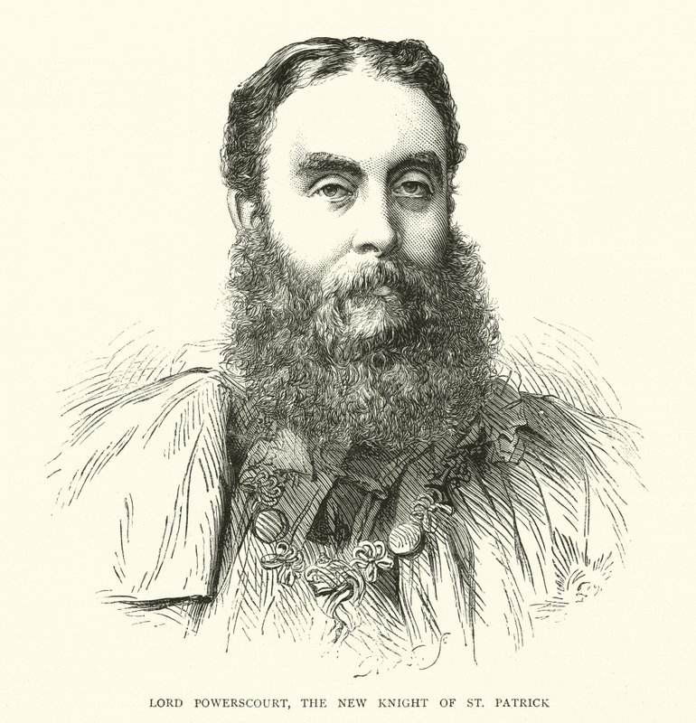 Lord Powerscourt, nowy rycerz św. Patryka (rycina) autorstwa English School