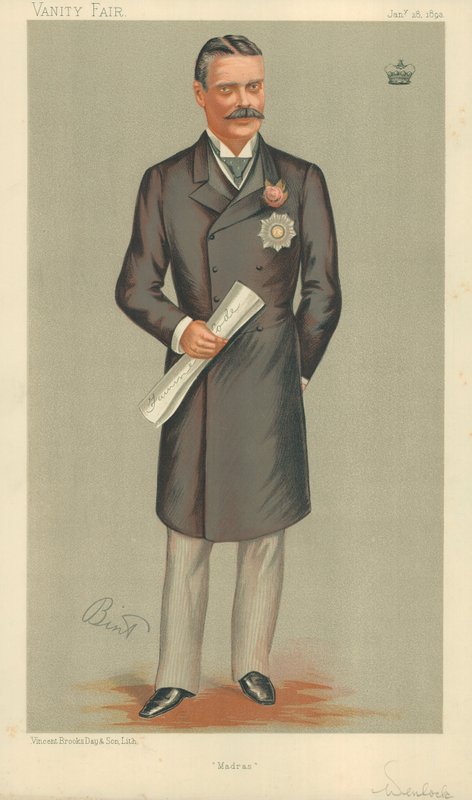 Lord Wenlock, Madras, 28 stycznia 1893, komiks Vanity Fair autorstwa English School