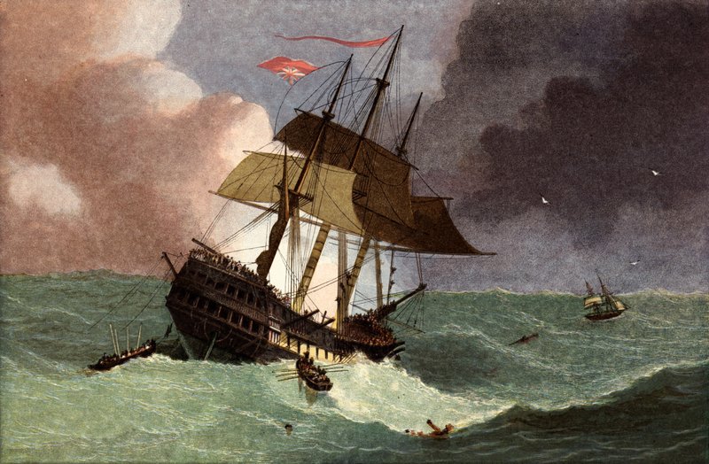 Utrata Kent East Indiaman autorstwa English School
