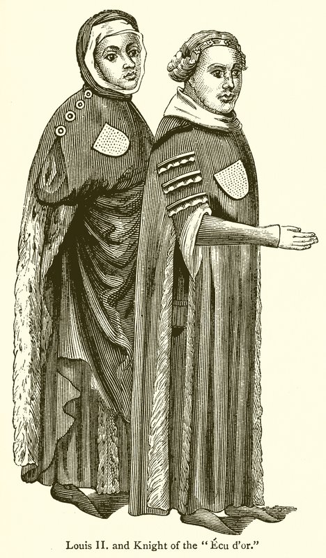 Ludwik II i rycerz Ecu dor autorstwa English School
