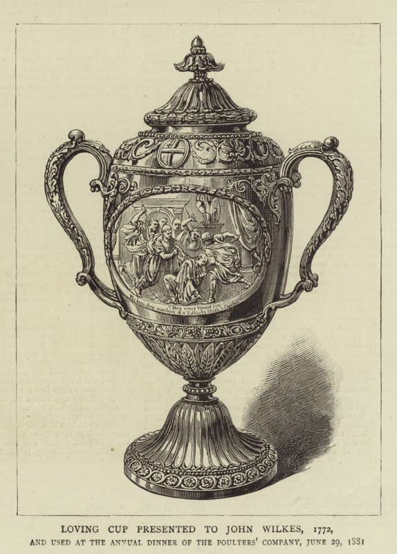 Loving Cup wręczony Johnowi Wilkesowi autorstwa English School