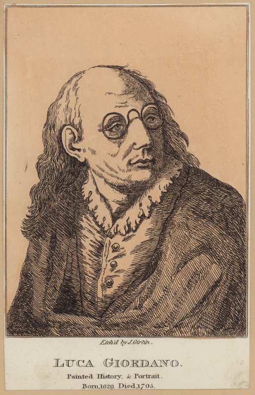 Luca Giordano, włoski malarz i grafik (akwaforta) autorstwa English School