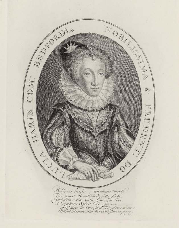 Lucy Harrington, hrabina Bedford (Grawerowanie) autorstwa English School