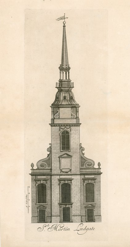 Wzgórze Ludgate, St Martin Ludgate autorstwa English School