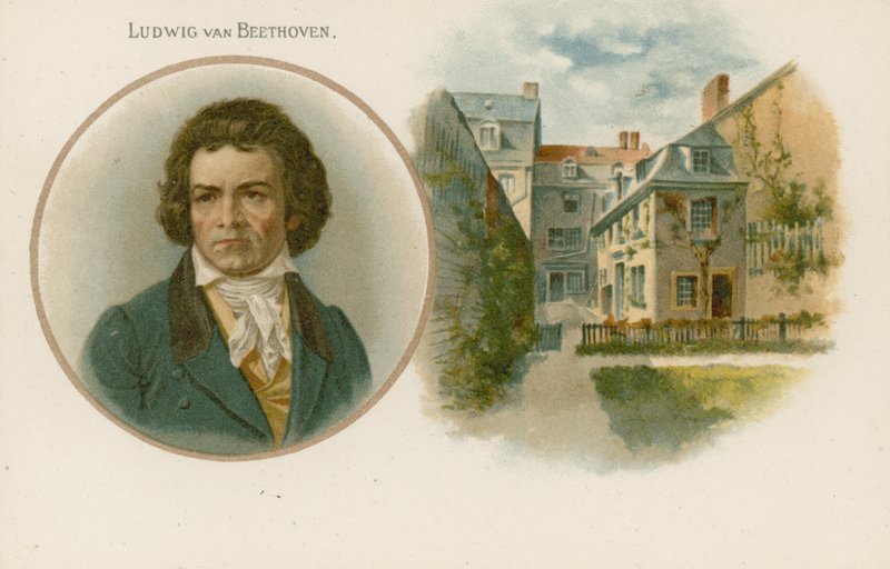 Ludwig van Beethoven, niemiecki kompozytor i pianista autorstwa English School