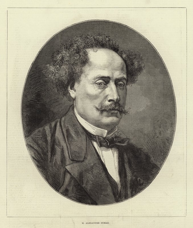 Pan Alexandre Dumas (rycina) autorstwa English School