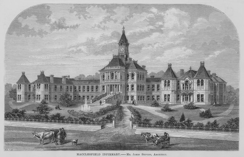 Szpital Macclesfield (grawerowanie) autorstwa English School