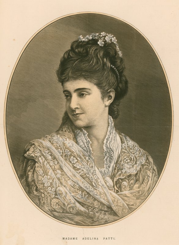 Madame Adelina Patti, śpiewaczka operowa autorstwa English School