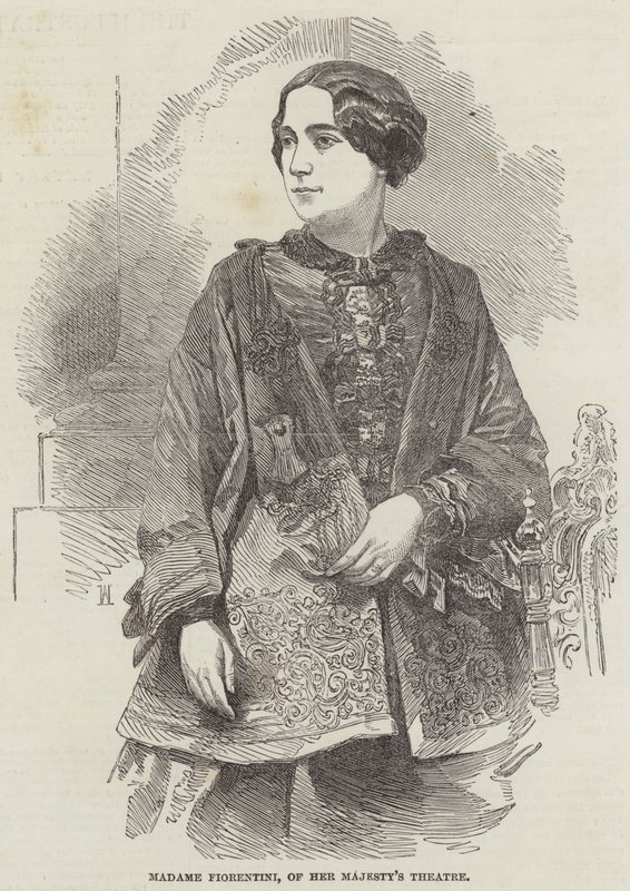 Madame Fiorentini z Teatru Jej Królewskiej Mości (grafika) autorstwa English School