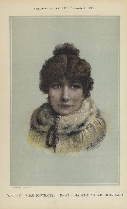 Madame Sarah Bernhardt (kolor lito) autorstwa English School