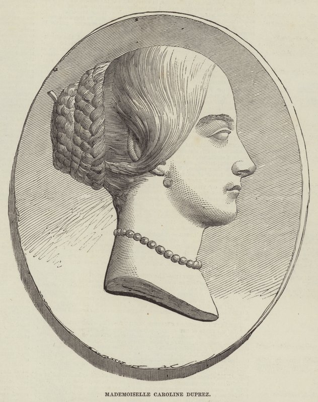 Mademoiselle Caroline Duprez (Grawerowanie) autorstwa English School