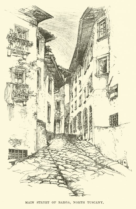 Główna ulica Barga, Północna Toskania autorstwa English School