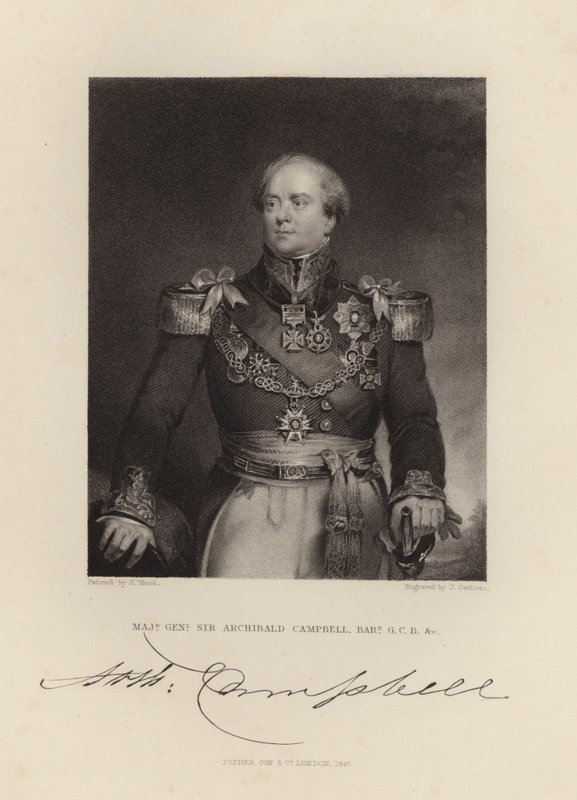 Generał dywizji Sir Archibald Campbell autorstwa English School