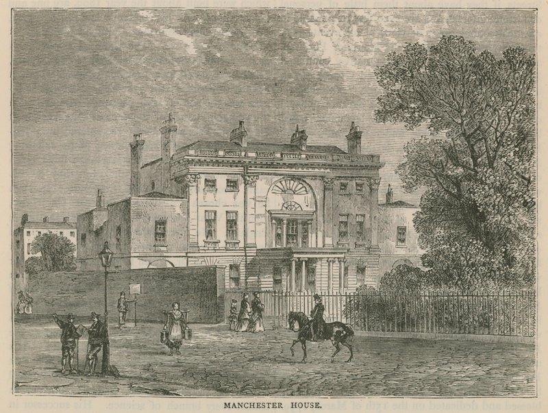 Manchester House, Londyn autorstwa English School