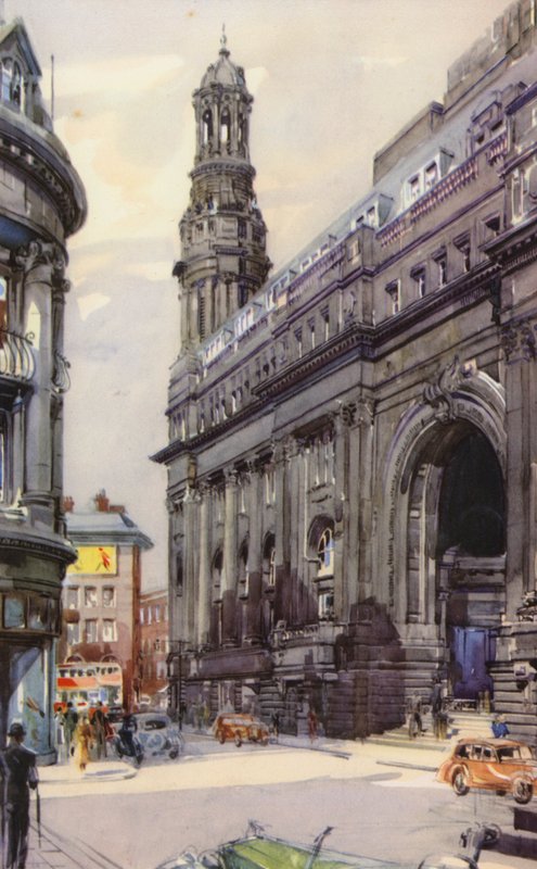 Manchester Royal Exchange (kolor lito) autorstwa English School