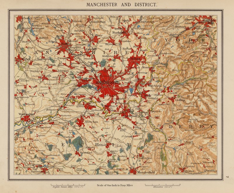 Manchester and District (druk kolorowy) autorstwa English School
