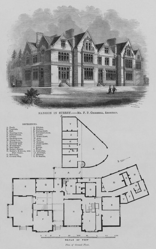 Posiadłość w Surrey (grawerunek) autorstwa English School