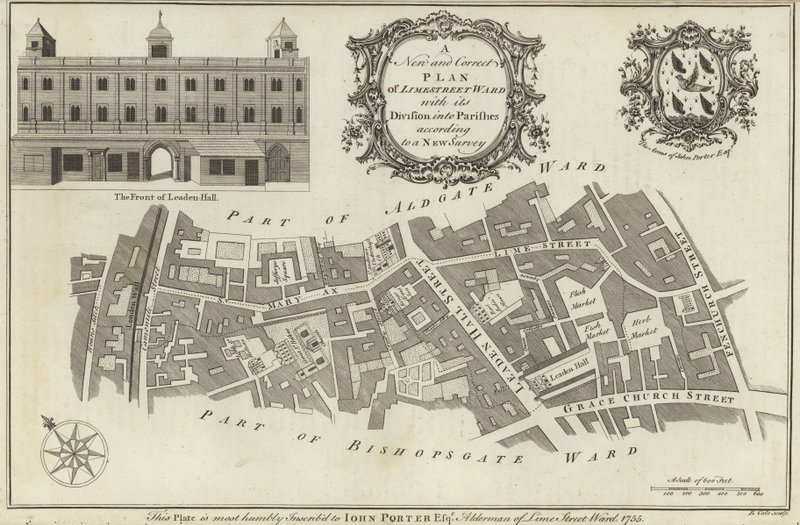 Mapa Lime Street Ward, Londyn autorstwa English School