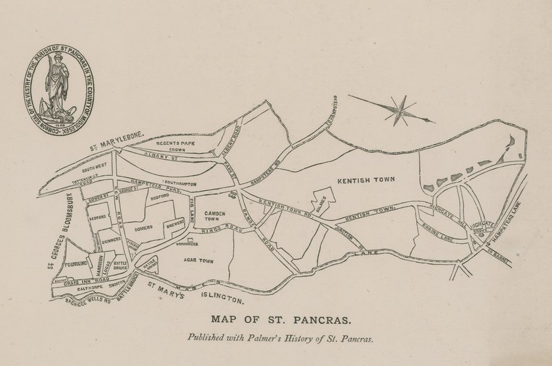 Mapa St. Pancras autorstwa English School