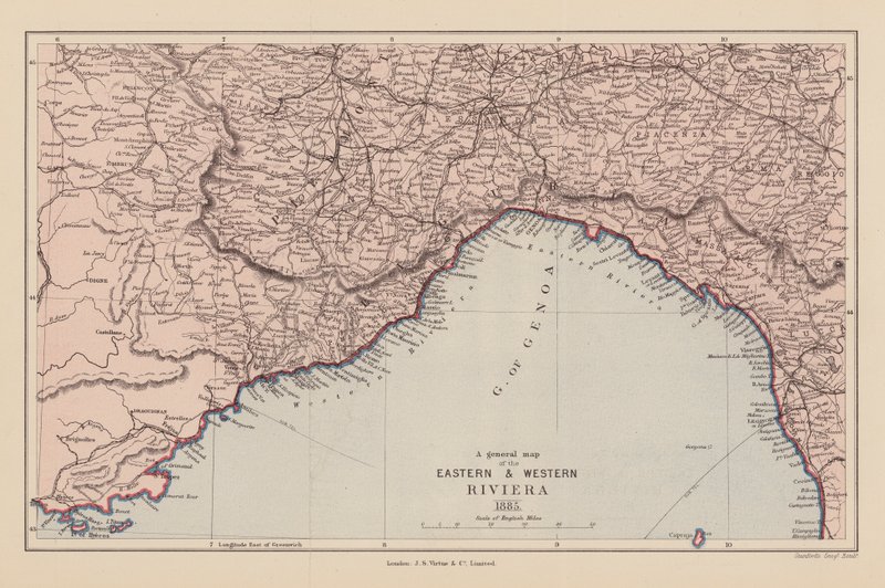 Mapa Riwiery Wschodniej i Zachodniej autorstwa English School