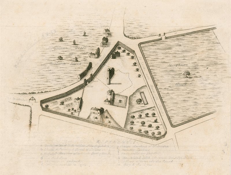 Mapa parafii St Giles in the Fields, Londyn autorstwa English School