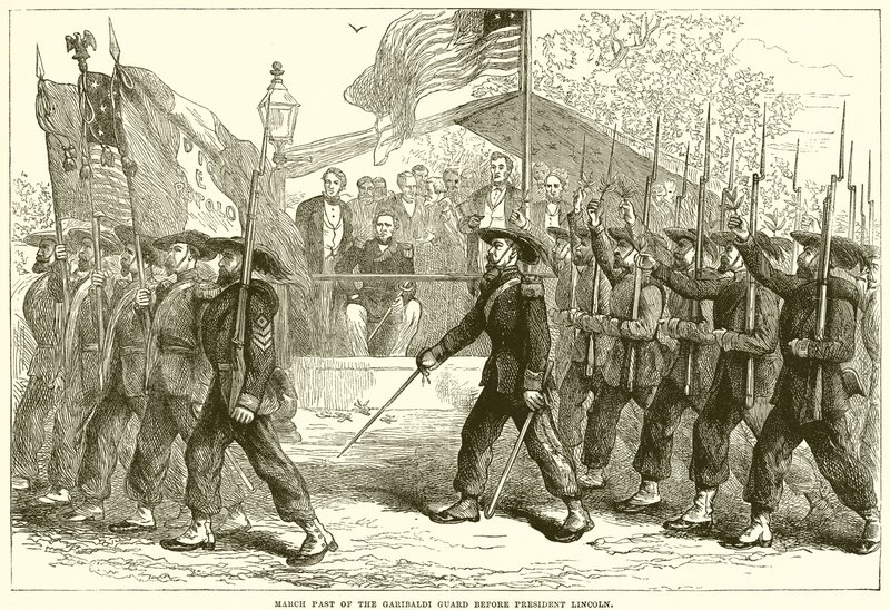 Marzec przeszłość Gwardii Garibaldi przed prezydentem Lincolnem autorstwa English School