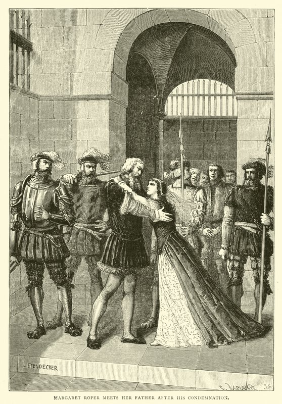 Margaret Roper poznaje swojego ojca po jego potępieniu autorstwa English School