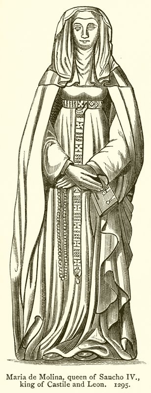 Maria de Molina, królowa Sancho IV, król Kastylii i Leon. 1295 autorstwa English School