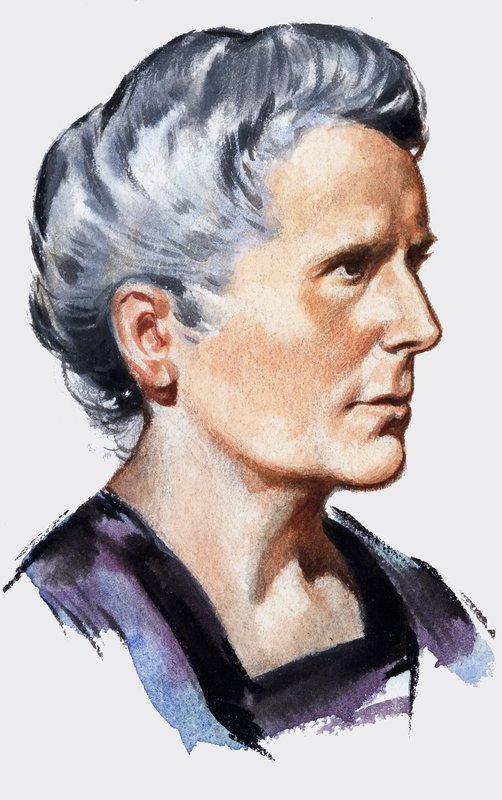 Maria Curie autorstwa English School