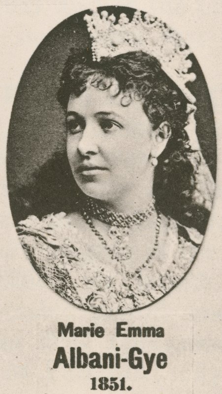 Marie Emma Albani-Gye (wklęsłodruk) autorstwa English School