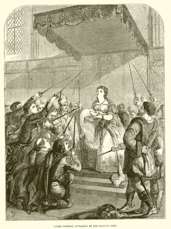 Marie Theresa odwołująca się do diety madziarskiej autorstwa English School