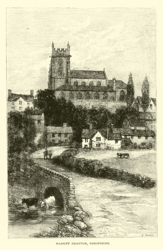 Rynek Drayton, Shropshire autorstwa English School